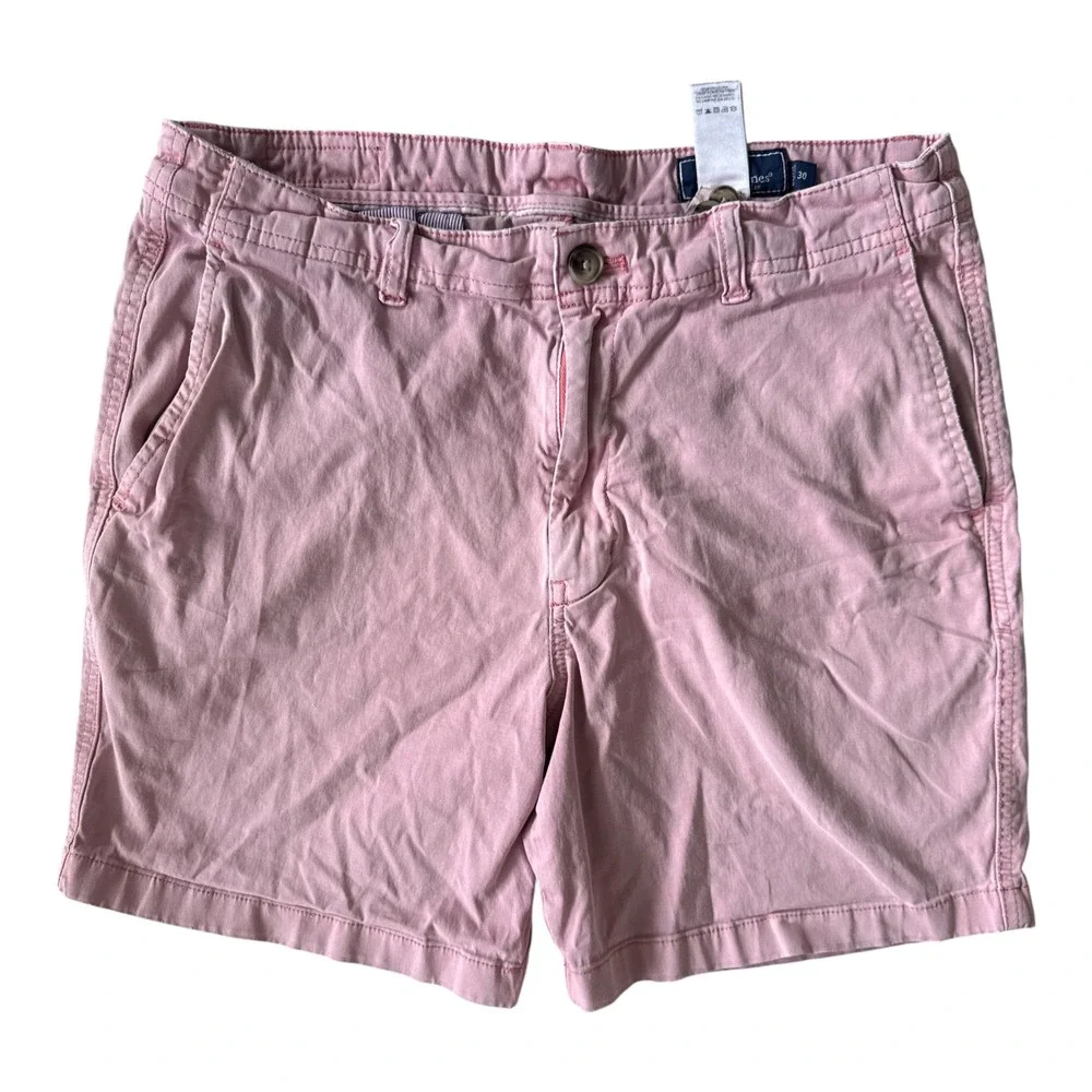 Vineyard Vines Breaker Shorts Mens 30 Pink Good 7 Inch Inseam Stretch Chino